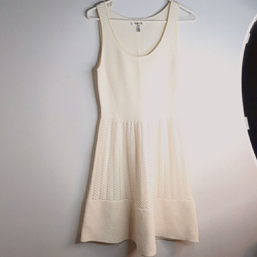 Moon Cream Colored Knit Dress